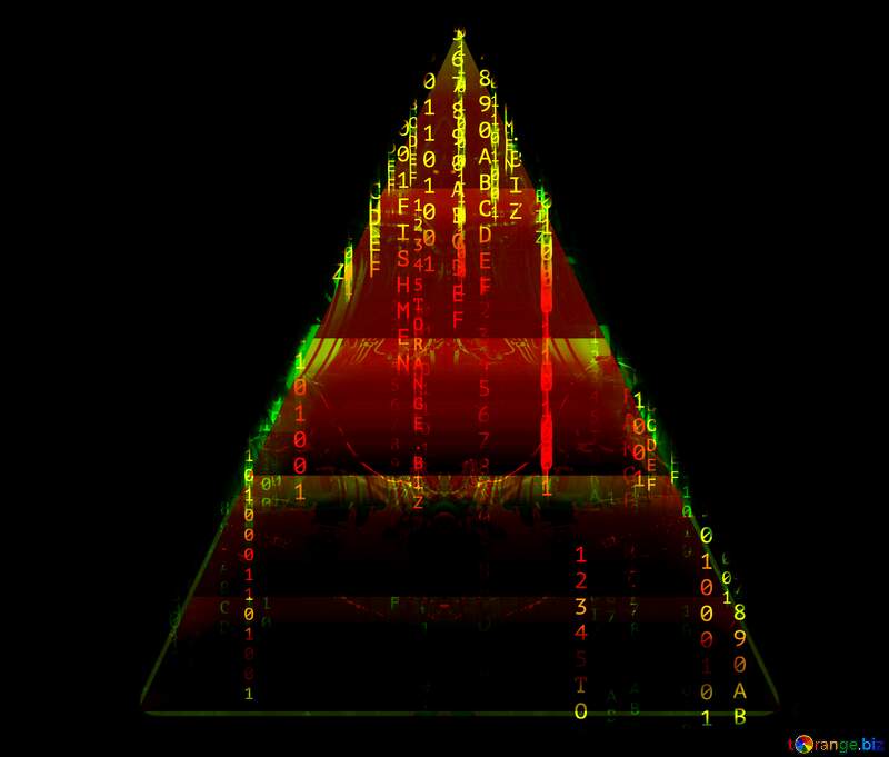 pyramid template matrix style digital  information background №54758