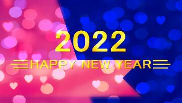 FX №224915 2022 happy new year pink blue  bokeh lights background