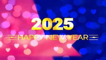 FX №224915 2025 happy new year pink blue  bokeh lights background