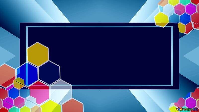 Blue line colorful display screen honeycomb thumbnail background №54863