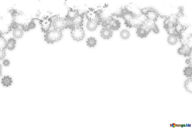 Transparent snowflakes frame №41275