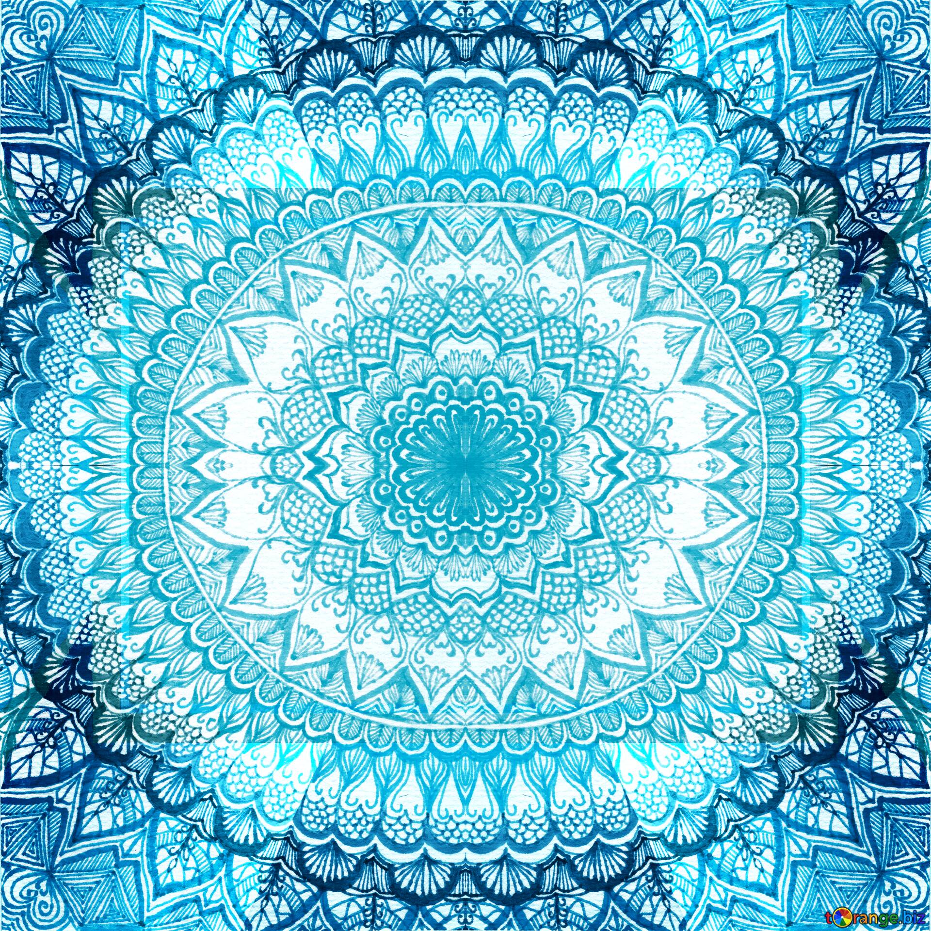 Psychedelic art motif design circle mandala drawing background