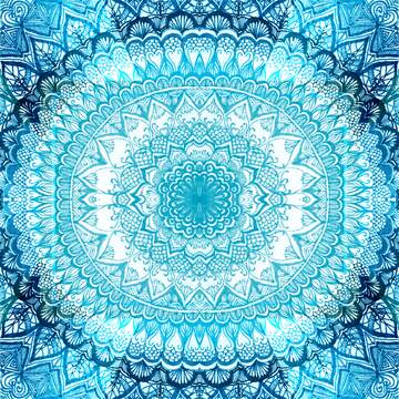 FX №225177 Psychedelic art motif design circle mandala drawing background pattern