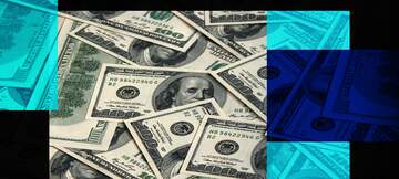 FX №225084 Money  blue background