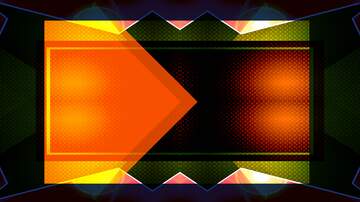 FX №225579 orange shape, green triangles, light effect thumbnail background hi-tech