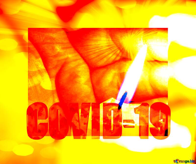 Candle Covid-19 virus background №18113