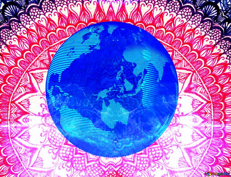 Modern mandala global world earth planet concept №54775