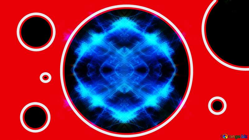 Space fractal template red blue №54803