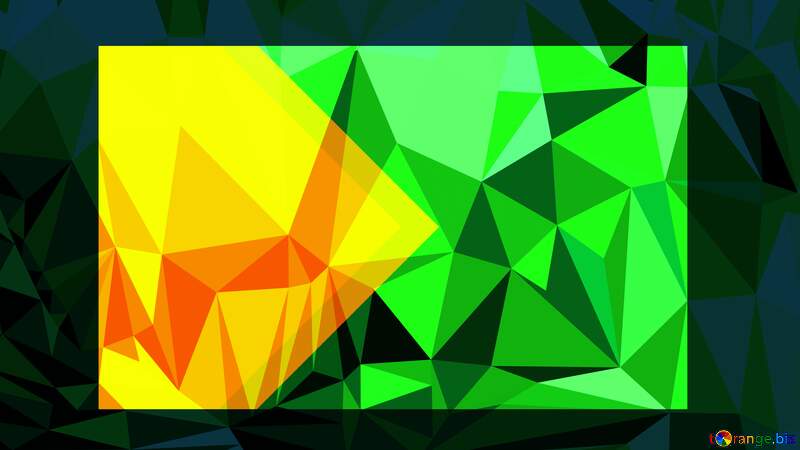 yellow and green recangles Polygon with triangles Frame thumbnail background №54832