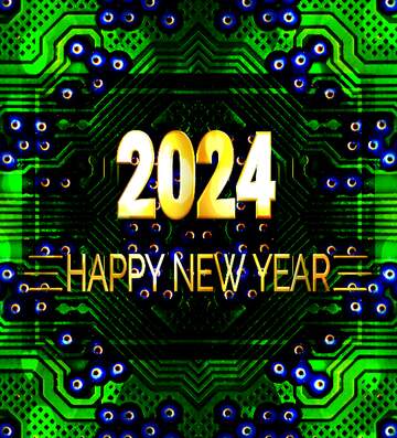 FX №226161 computer design happy new year 2024