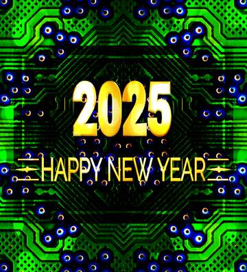 FX №226161 computer design happy new year 2025