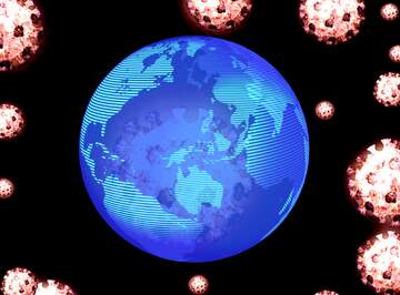 FX №226192 Corona virus global earth planet