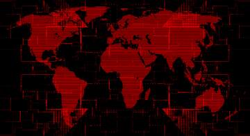 FX №226667 World map dark red  background