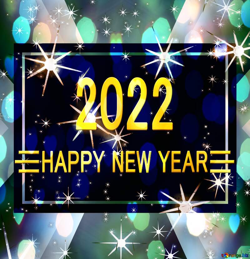 2022 happy new year bright stars pattern Christmas design background №54495