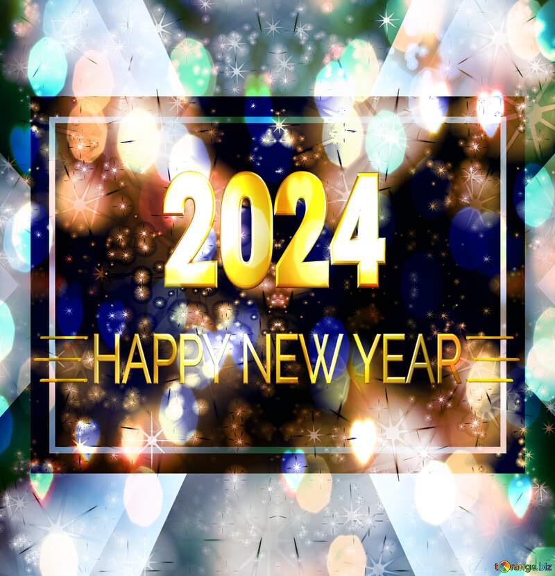 2024 happy new year bright stars pattern Christmas design background №54495