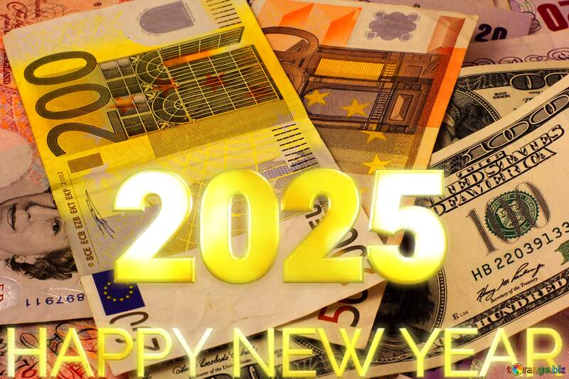 Banknotes happy new year 2025 №17139