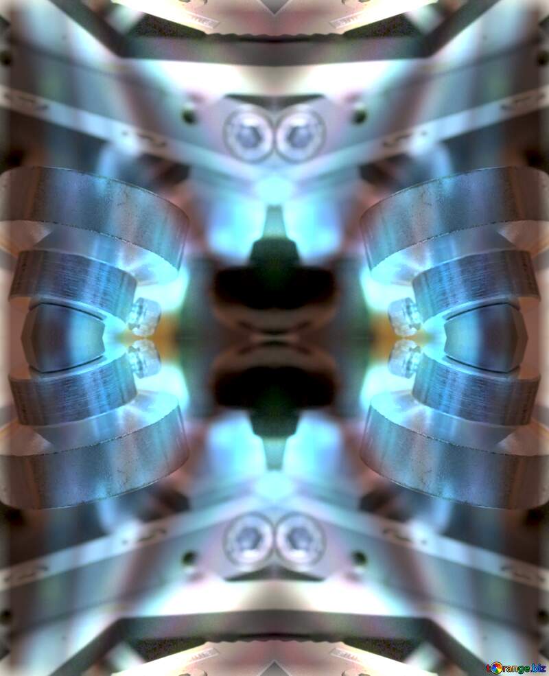 Blurred mechanical fractal background №52853