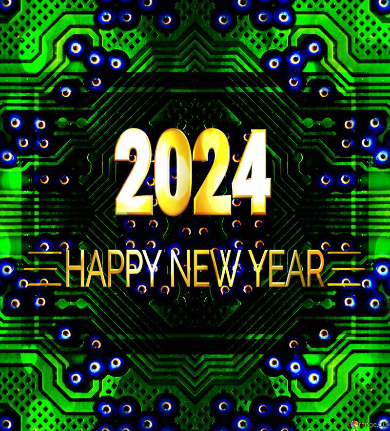 computer design happy new year 2024 №51569