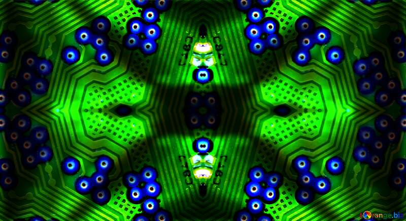 Computer Printed Circuit  Blurred background fractal №51569