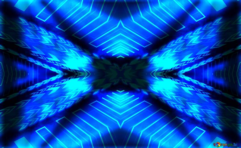 Creative abstract arrows blue Blurred Lights fractal background №54503