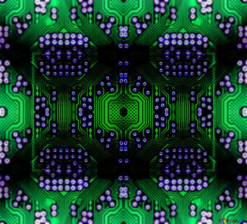 Electric blue visual arts symmetry graphics computer chip background pattern №51569