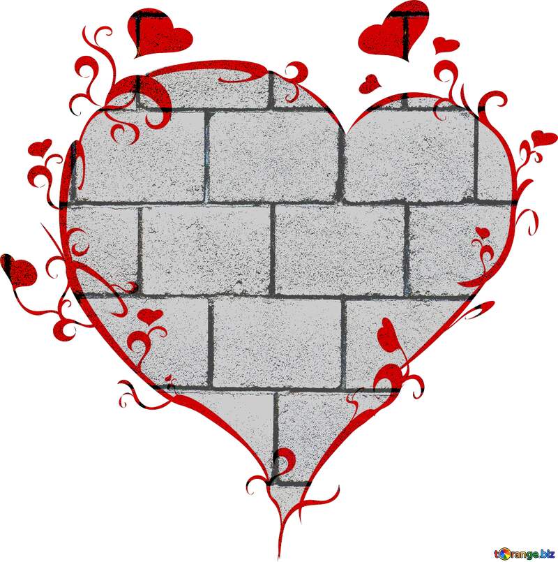 heart frame wall blocks №54721