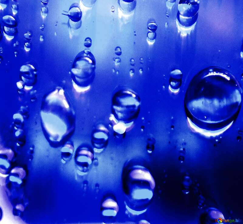 Raindrops blue  background №47981