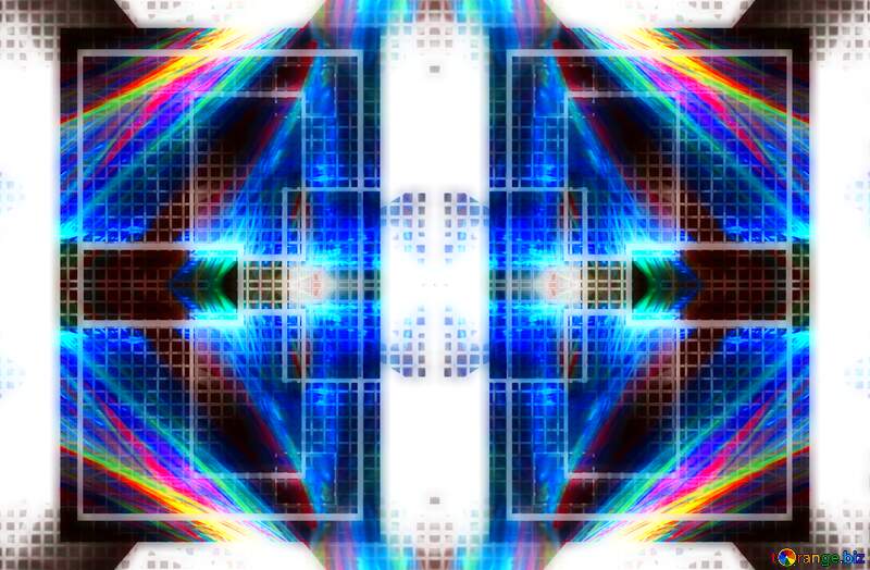 Technology Lights fractal abstract squares background №49678