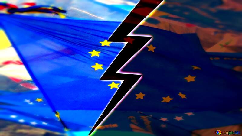 VS  european flag Euro thumbnail background №54836