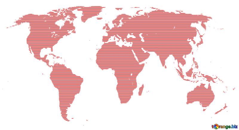World map red transparent  concept №54504