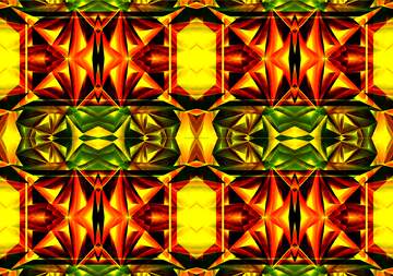 FX №227673 Orange psychedelic art design kaleidoscope a close up of a colorful wall gold polygon background