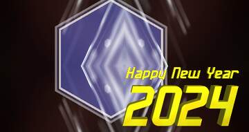 FX №227379 Happy new year 2024 a close up of a sign blue electric blue graphics graphic design background