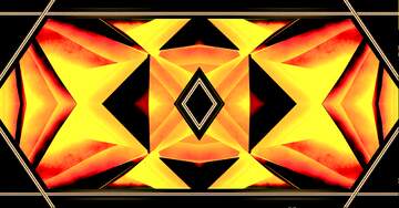 FX №227678 Computer screen large gold polygon design orange symmetry art pattern