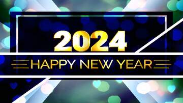 FX №227607 Geometrical Happy New Year 2024 thumbnail background website infographic