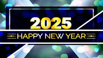 FX №227607 Geometrical Happy New Year 2025 thumbnail background website infographic