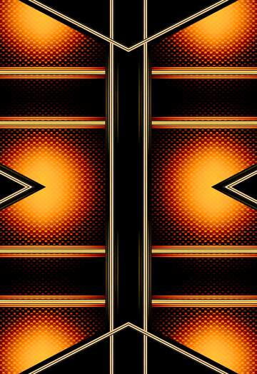 FX №227508 Orange yellow symmetry design metal line graphics pattern carbon lines