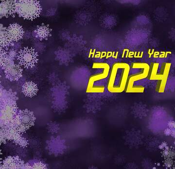 FX №227681 Purple violet graphic design happy new year 2024 clipart christmas