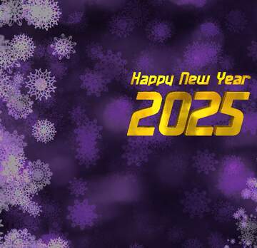 FX №227681 Purple violet graphic design happy new year 2025 clipart christmas