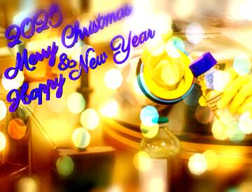 FX №227745 Virus yellow christmas background happy new year 2025 lettering text