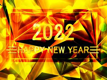 FX №227672 Orange yellow graphic design background pattern gold polygon happy new year 2022 banner business...