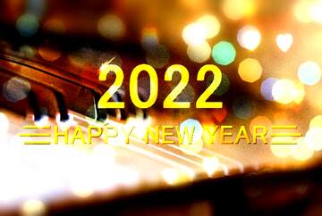 FX №227158 Piano Shiny happy new year 2022 background