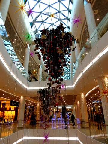 FX №227817 shopping centre atrium with  Christmas decoration