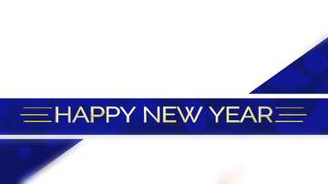FX №227632 Happy new year electric blue text cobalt blue line graphics brand thumbnail transparent background