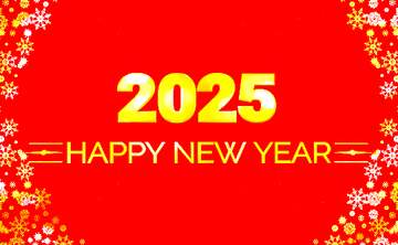 FX №227797 Bright red christmas happy new year 2025 background