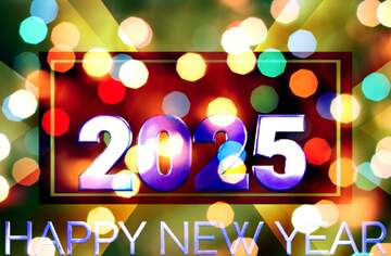 FX №227683 Blue gold  happy new year 2026 a close up of  visual effect lighting neon sign light