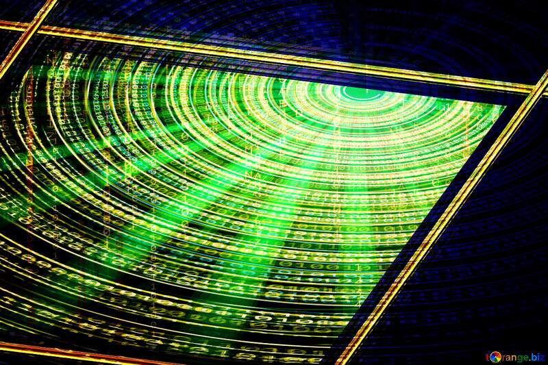 Blue Carbon green laser  frame hi-tech Digital background №54471