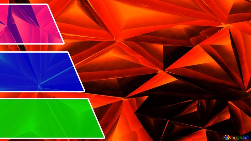 Orange red triangle polygonal metal colorful large graphics labels thumbnail №54798