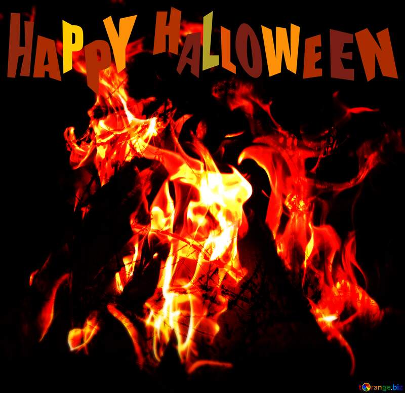 Fire happy Halloween background №9374