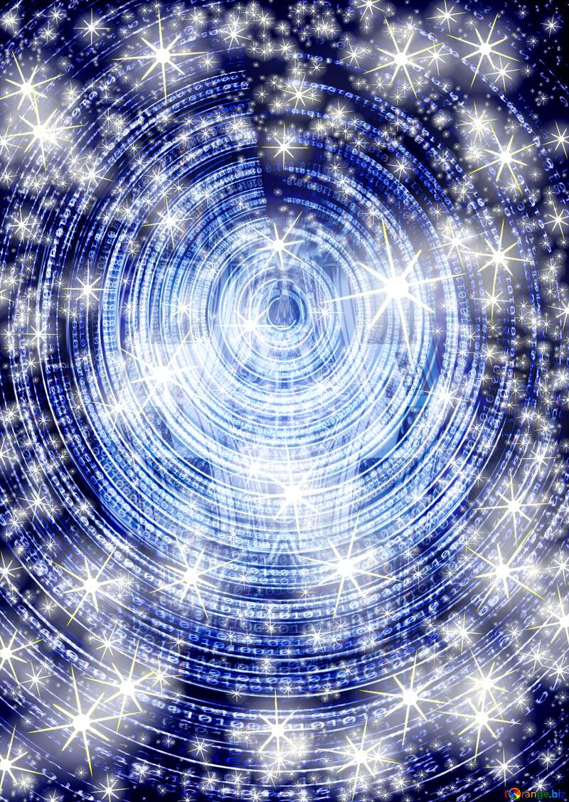 A star filled sky blue fractal art funny blue digital background №54495