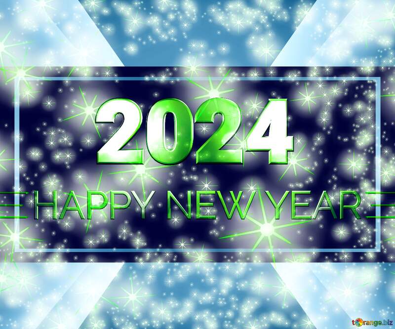 2024 happy new year shiny graphic design space electric blue text holiday background №56235